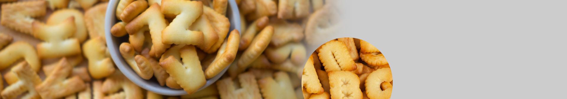 Lettres en biscuit